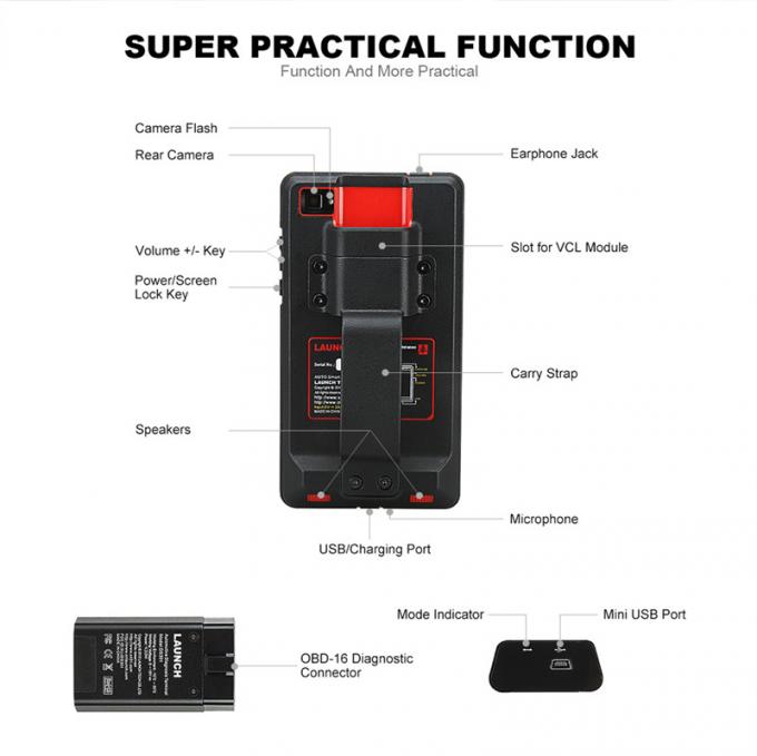 ECU du pro scanner automatique 6,98' de 6,98 de pouce du pour X431 mini pour du LANCEMENT X431 pro mini plein appui de pouce Bluetooth/Wifi X-431 pro