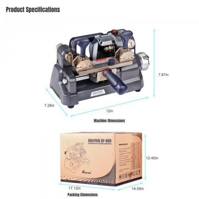 2025 Xhorse Dolphin XP-008 XP008 Key Cutting Machine Mini Mechanical for Special Bit/ Double Bit Keys