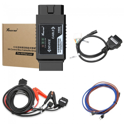 Xhorse VVDI pour T-oyota 8A Non clé intelligente Toutes les clés perdues Adaptateur via OBD Pas de démontage Xhorse VVDI 8A câble de boîte de commande