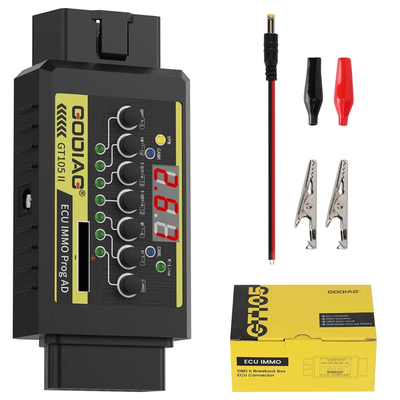 GODIAG GT105 II Boîte de dérivation OBD2 pour programmation ECU IMMO avec alarme 11V