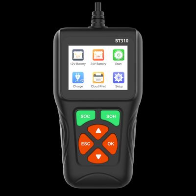 BT310 12V/24V Battery Load Tester for Lead Acid AGM GEL EFP Batteries with Cold Cranking Amps Test