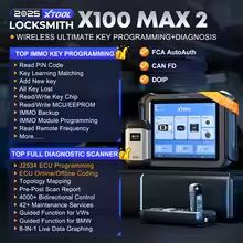 XTOOL X100 MAX2 Immobilizer Key Programmer All System Car Diagnostic Tool J2534 ECU Programming 42 Service BiDirectional Scanner