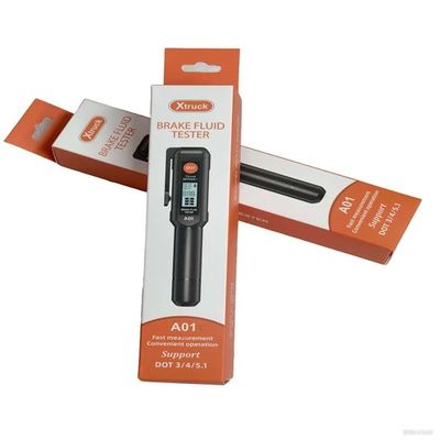 Brake Fluid Tester with Automatic Sleep Buzzer Alarm and Support for DOT3 DOT4 DOT5.1 Brake Oil Detection Pen