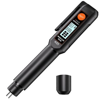 Testeur de liquide de frein numérique avec dimensions 155mm*30mm*25mm, poids 38.5g et environnement d'utilisation de 0~50°C pour liquide de frein DOT3/DOT4/DOT5.1