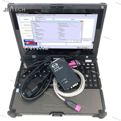 Newest Version for Hino Bowie OBD2 Cable for Hino Diagnostic Explorer V3.16 for Hino DX Truck Diagnostic Scanner Tool with V110 Laptop