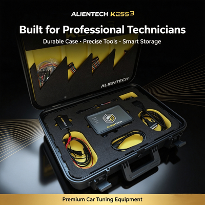 Outil de reprogrammation ECU Alientech KESS V3 avec traitement triple protocole OBD, banc et démarrage, et mise à niveau Maître ou Esclave
