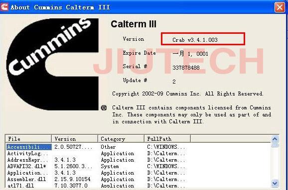Ensemble complet Cummins Insite Inline5 + ordinateur portable + Calterm pour le scanner d'excavatrice